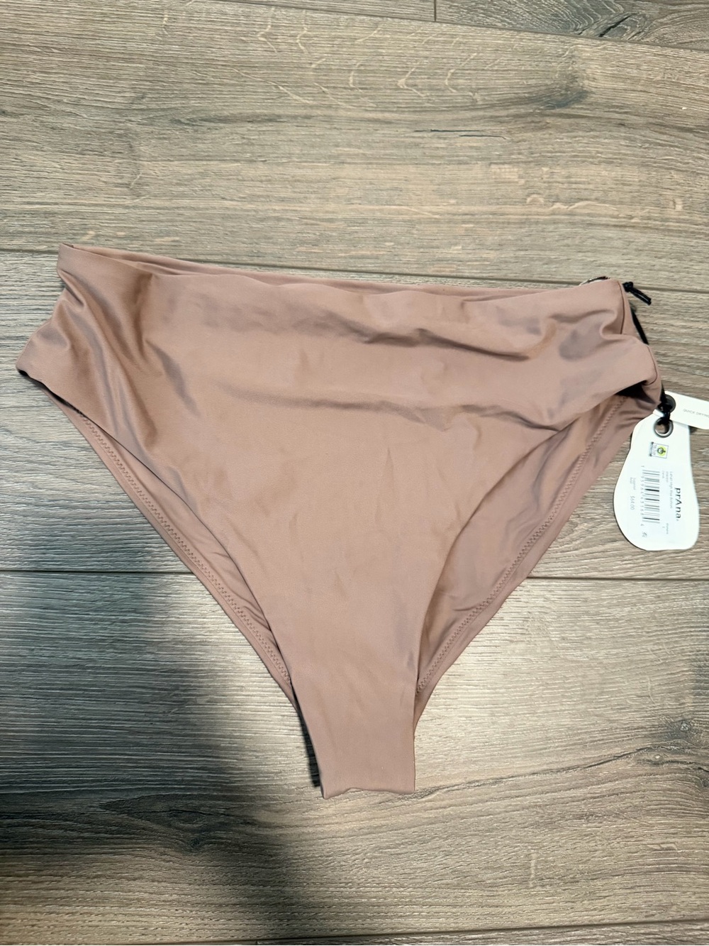 Prana Women’s High-Waist Bikini Bottom in brown size large NWT